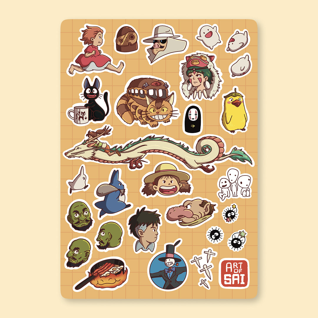 Studio Ghibli Sticker Sheet