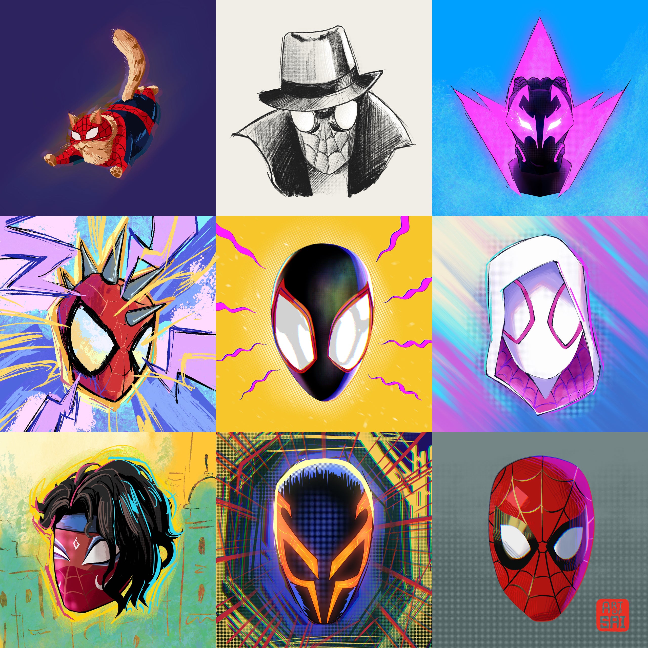 Spider-verse Stickers